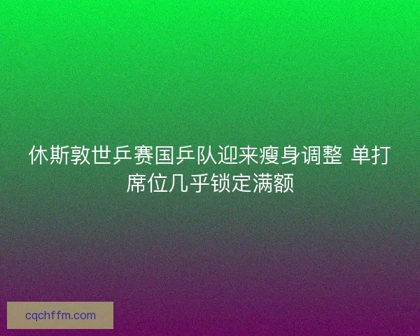 休斯敦世乒赛国乒队迎来瘦身调整 单打席位几乎锁定满额